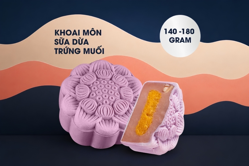 Bánh Trung Thu khoai môn sữa dừa trứng muối Tai Thong