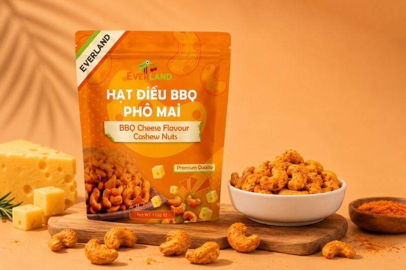 Hạt điều tẩm vị BBQ Phô Mai Everland
