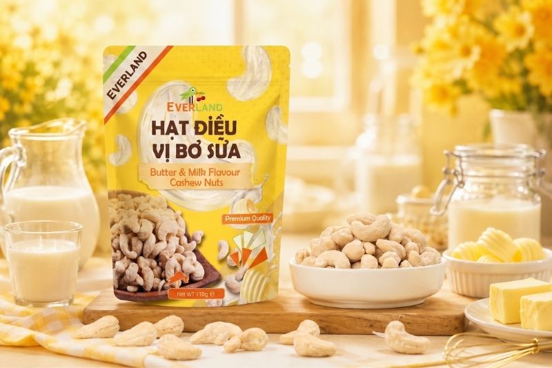 Hạt điều tẩm vị Bơ Sữa Everland