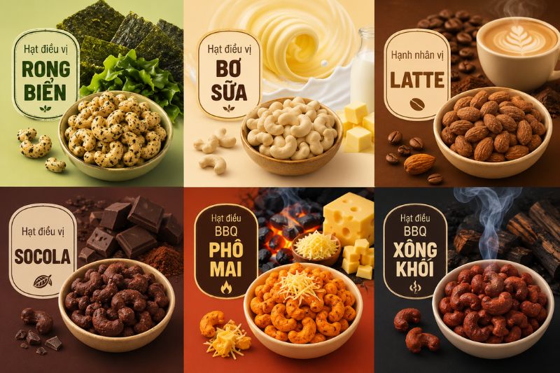 6 vị hạt tẩm vị đang gây bão thị trường