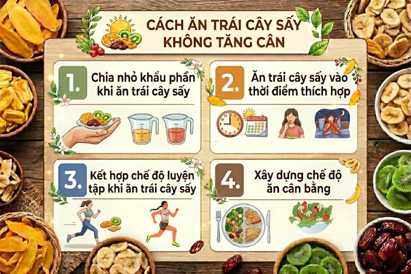 Cách ăn trái cây sấy không tăng cân