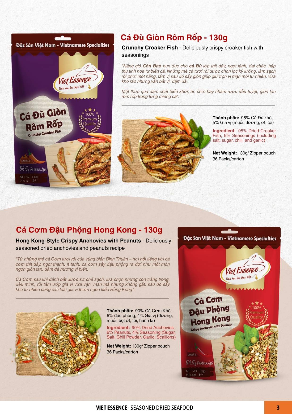 cá đù giòn rôm rốp, cá cơm đậu phọng HK