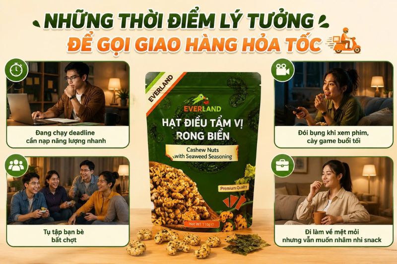 Đi làm về mệt mỏi nhưng vẫn muốn nhâm nhi snack