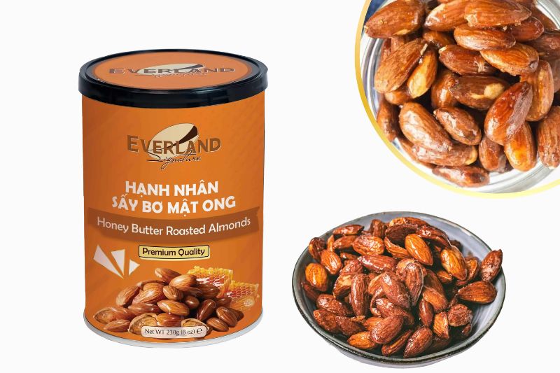 Hạnh nhân sấy bơ mật ong Everlan - Tai thong