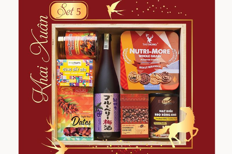 Hộp quà Tết Khai Xuân - Set 5 Tai thong