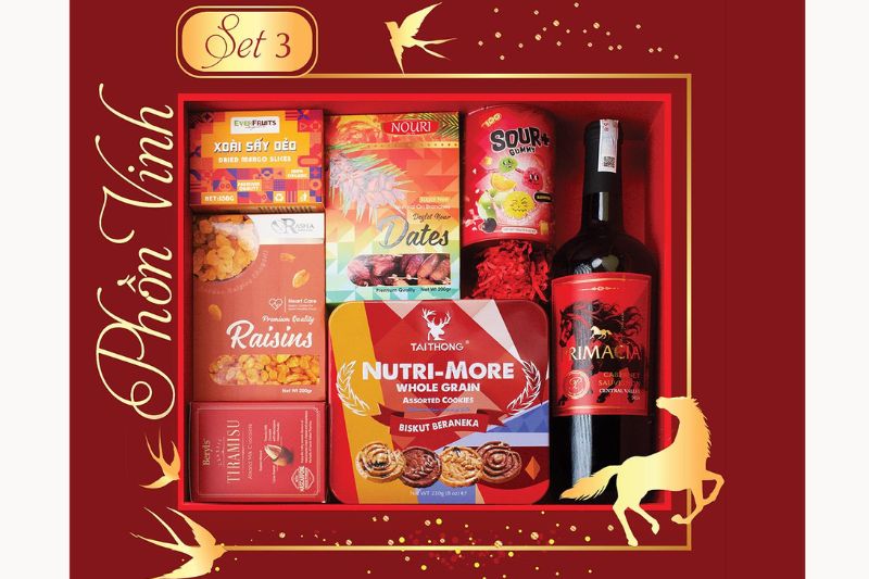 Hộp quà Tết Phồn Vinh - Set 3 Tai Thong