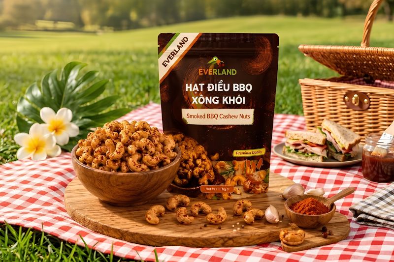 Hạt điều vị BBQ xông khói đậm vị mộc mạc Everland
