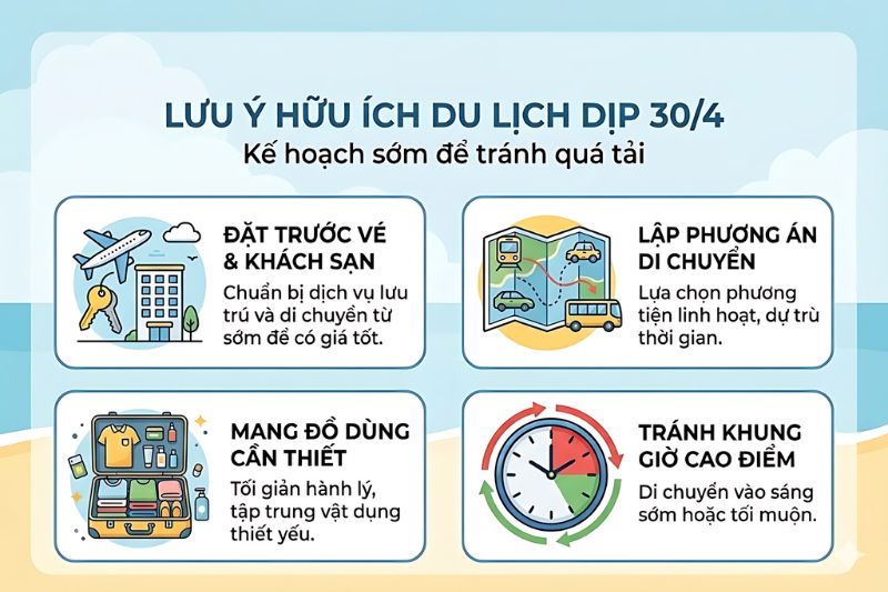 Lưu ý hữu ích cho dịp 30/4