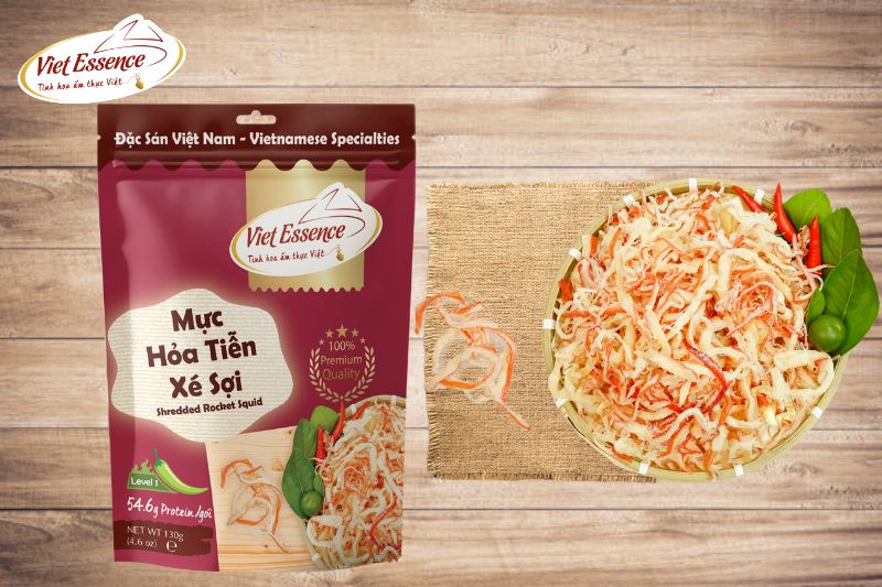 Mực Hoả Tiễn Xé Sợi một nắng Viet Essence - tinh hoa từ vùng biển Cô Tô
