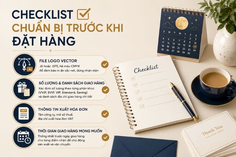 Checklist chuẩn bị trước khi đặt bánh trung thu doanh nghiệp