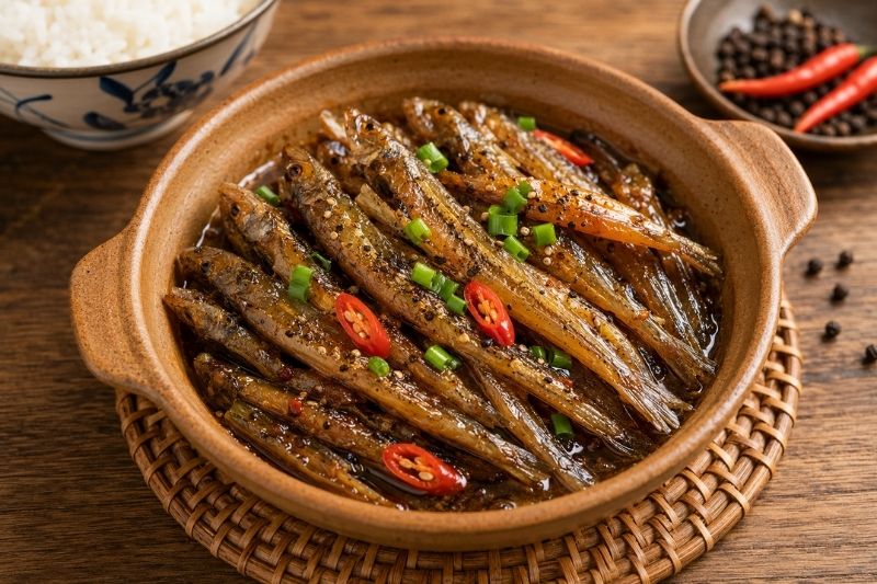 Món khô cá bống kho tiêu đậm đà đưa cơm