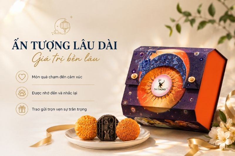 Hộp bánh trung thu biếu sếp trang trọng