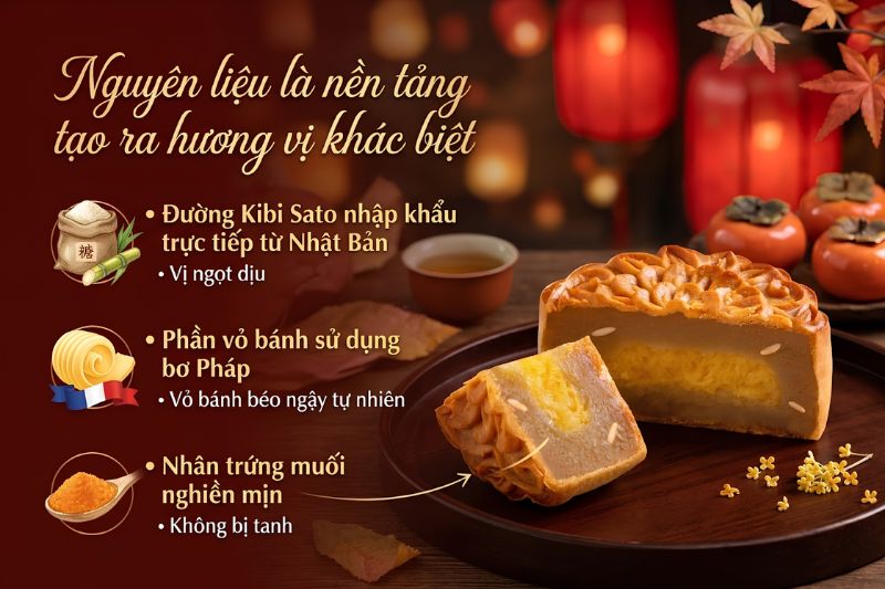 Nguyên liệu thượng hạng làm bánh trung thu Malaysia ngon hơn
