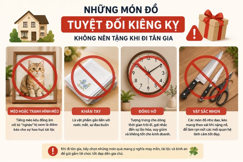 Những món quà tặng tân gia kiêng kỵ không nên tặng
