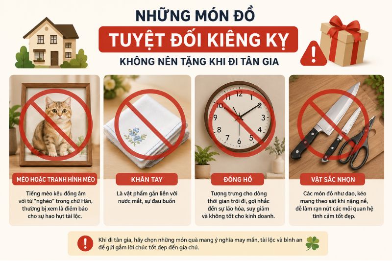 Những món quà tuyệt đối kiêng kỵ khi đi tân gia