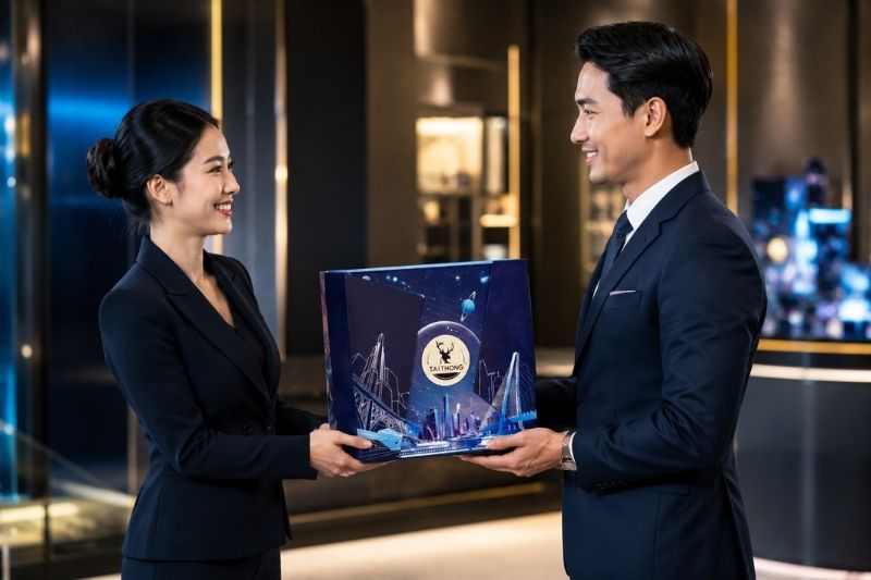 Tặng bánh trung thu Tai Thong cho đối tác