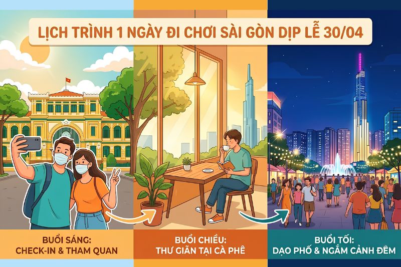 lịch trình 1 ngày