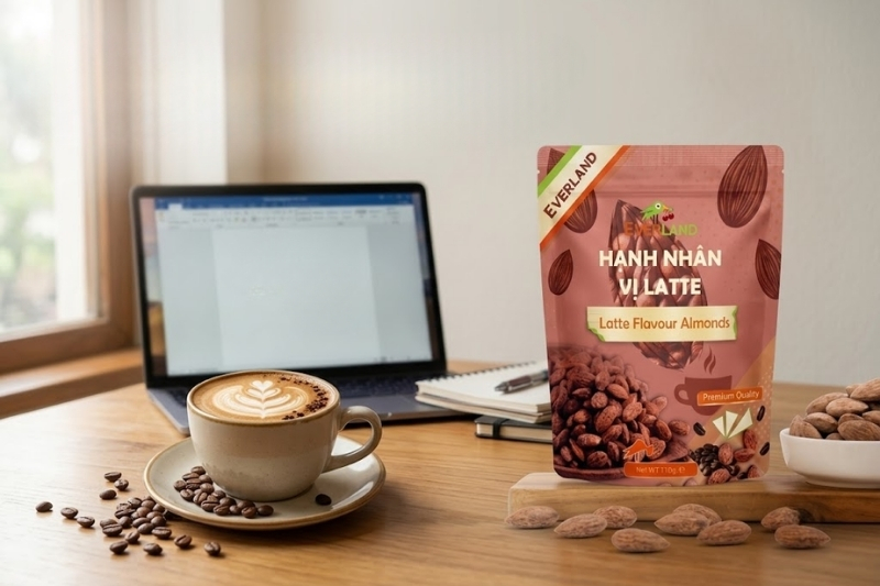 Hạnh Nhân Vị Latte