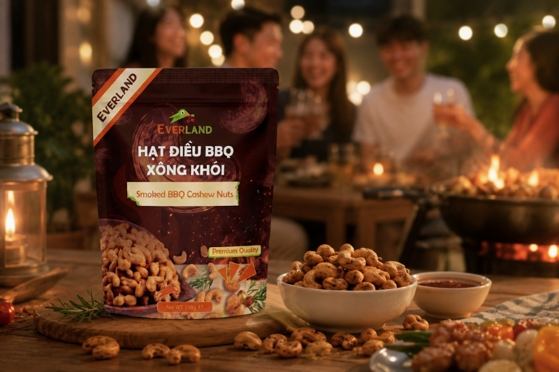 Hạt điều BBQ xông khói Everland
