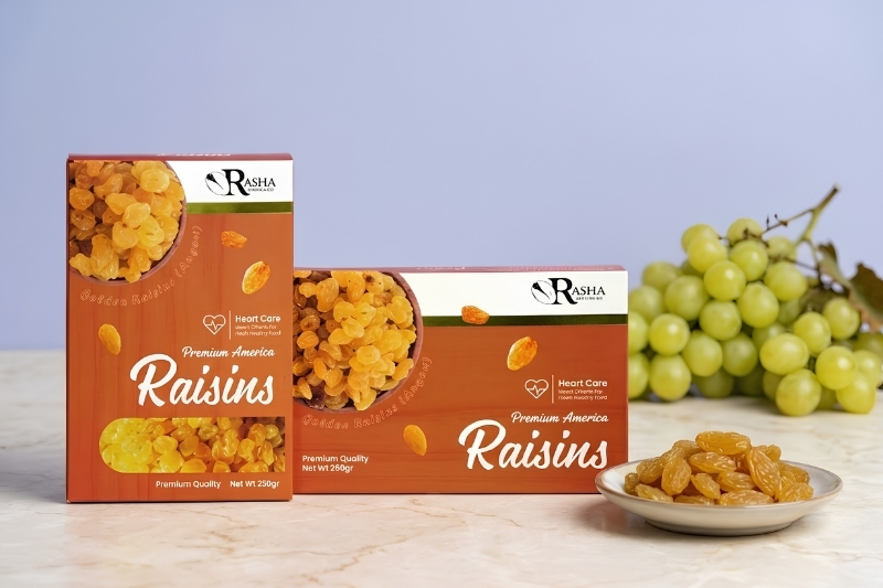 Nho sấy dẻo Rasha - món ăn vặt ngày Tết