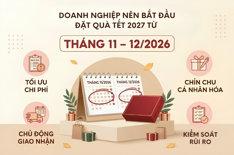 Thời điểm đặt quà Tết doanh nghiệp 2027