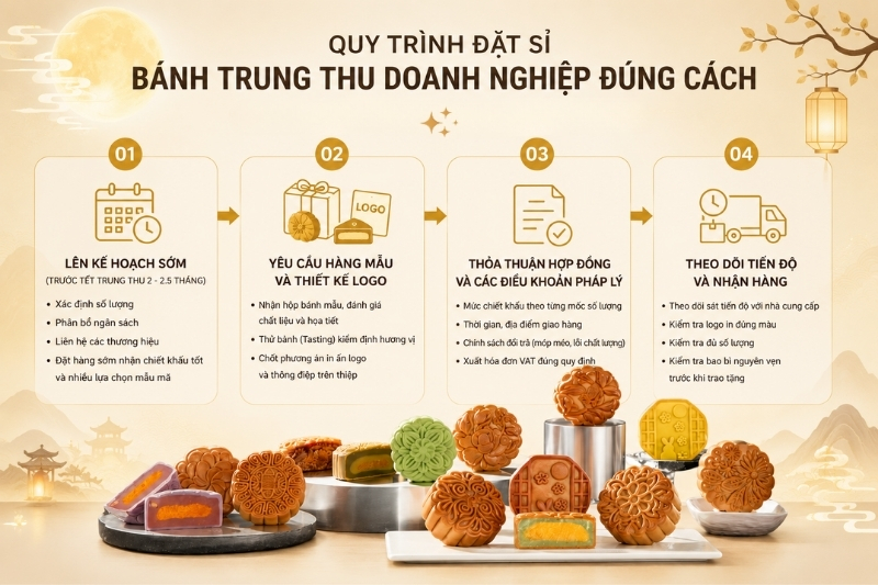 Đặt sỉ bánh trung thu doanh nghiệp