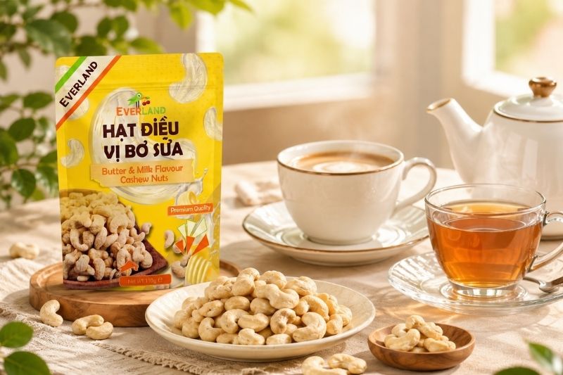 Hạt điều vị Bơ Sữa mix cà phê