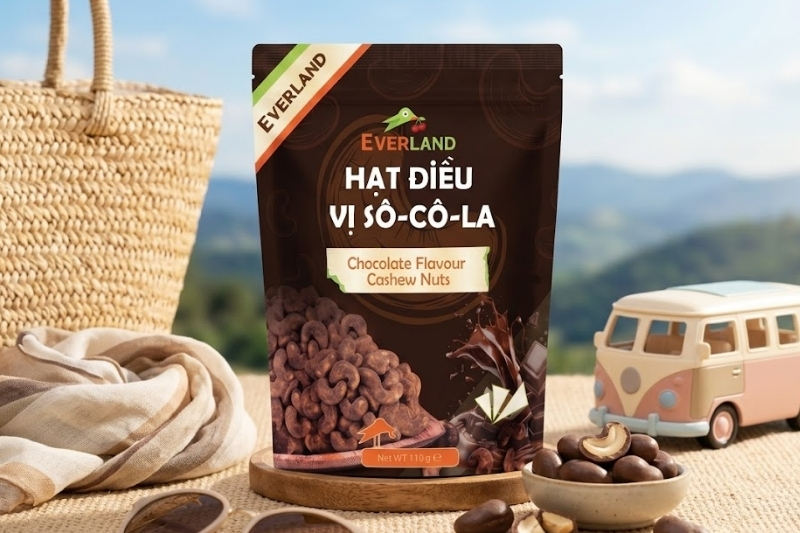 Hạt điều vị sô-cô-la - đồ ăn vặt khi đi xe khách