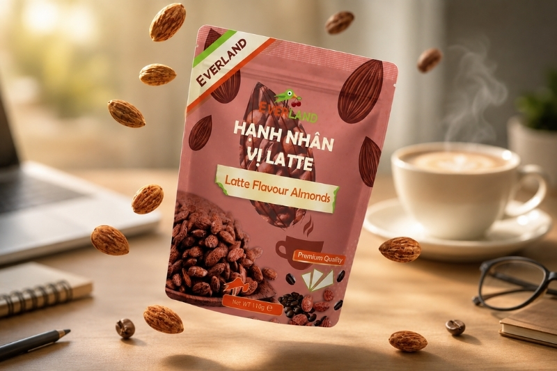 Hạnh Nhân Vị Latte