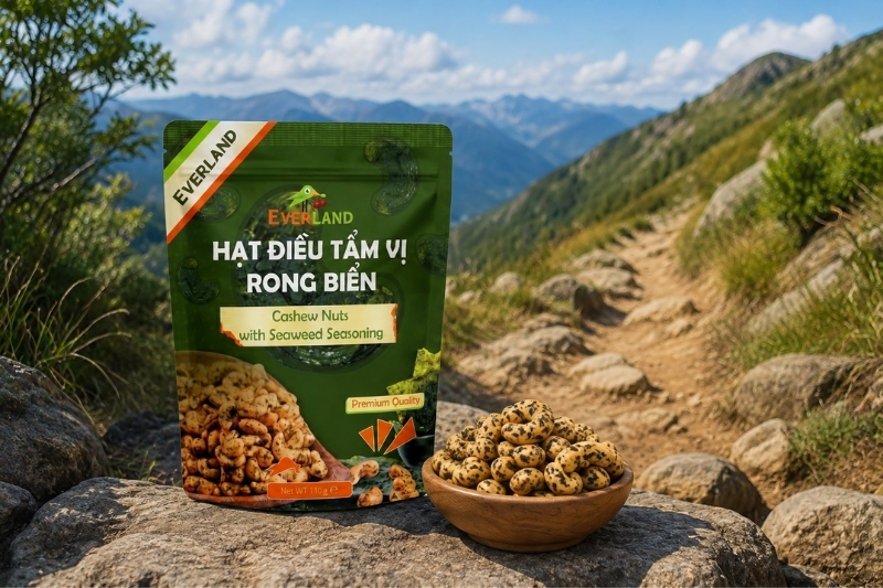 Hạt điều tẩm vị rong biển cho chuyến trekking