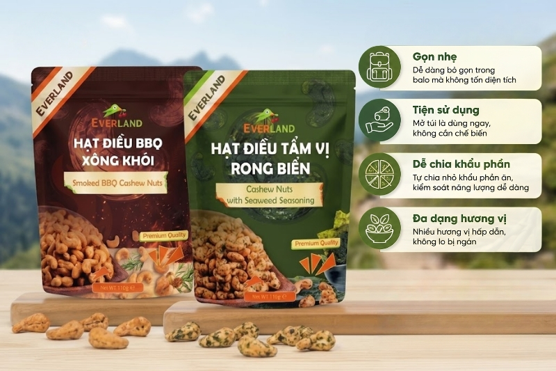 Hạt tẩm vị Everland phù hợp mang đi trekking