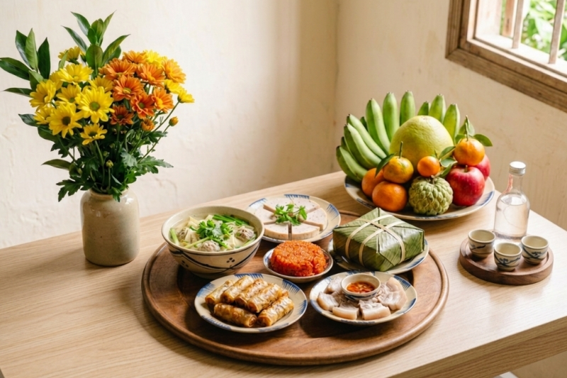 Mâm cúng hóa vàng truyền thống