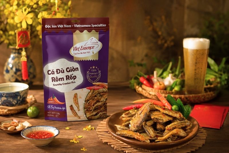 Cá Đù Giòn Rôm Rốp - khô cá ăn liền ngày Tết
