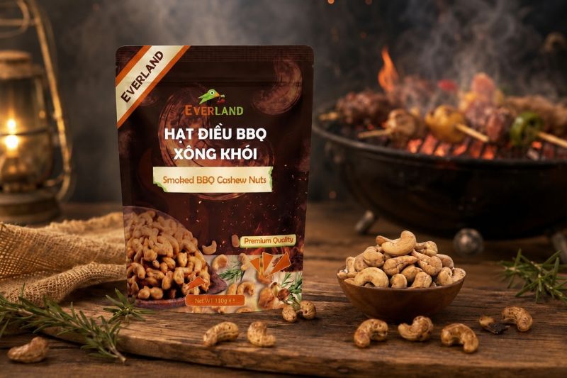 Hạt điều BBQ xông khói Everland