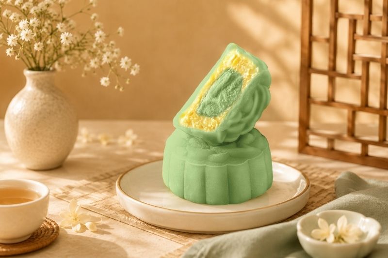 Bánh Trung Thu sầu riêng Musang King hạt dẻ cười vỏ tuyết