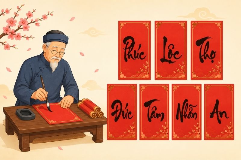 Xin chữ đầu năm - phong tục Tết Việt Nam