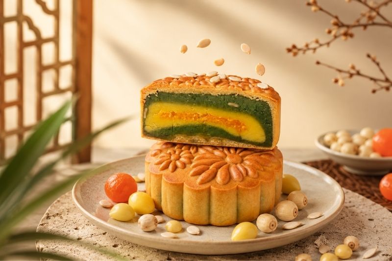 Bánh Trung Thu Ngọc Bích Trứng Dẻo Trứng Muối Tai Thong