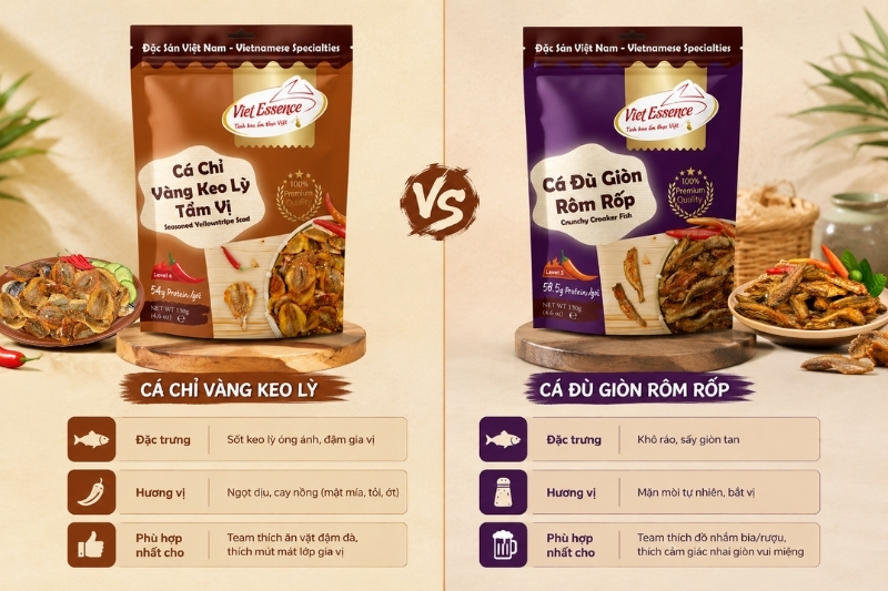 Cá chỉ vàng keo lỳ và cá đù giòn rôm rốp