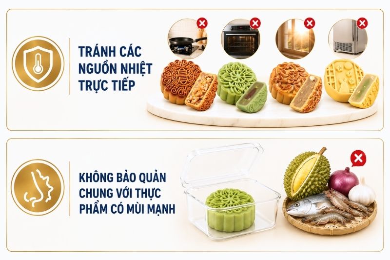 Lưu ý chung khi bảo quản bánh trung thu