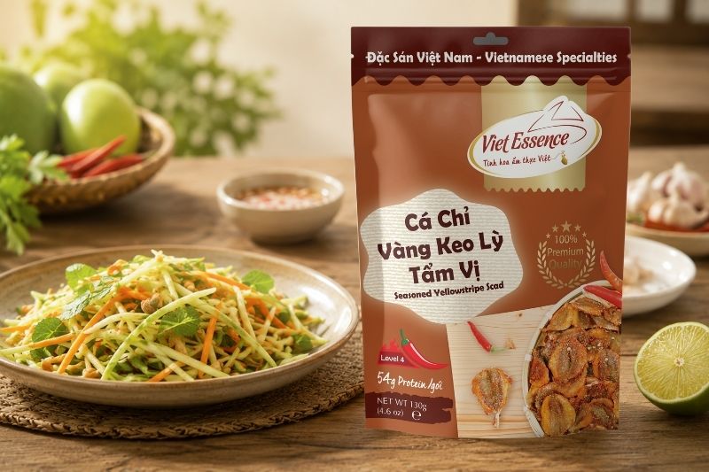 Khô cá chỉ vàng tẩm vị đặc sản Viet Essence