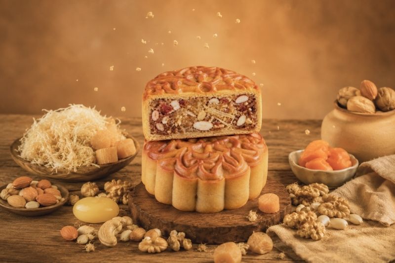 Bánh trung thu Thập Cẩm Sò Điệp Chà Bông Gà Trứng Muối
