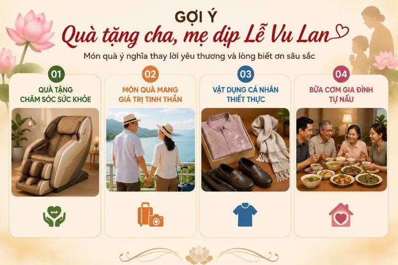 Quà tặng Vu Lan cho cha mẹ