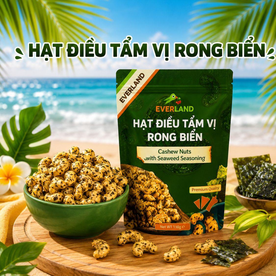 Hạt Điều Tẩm Vị Rong Biển Everland 110g